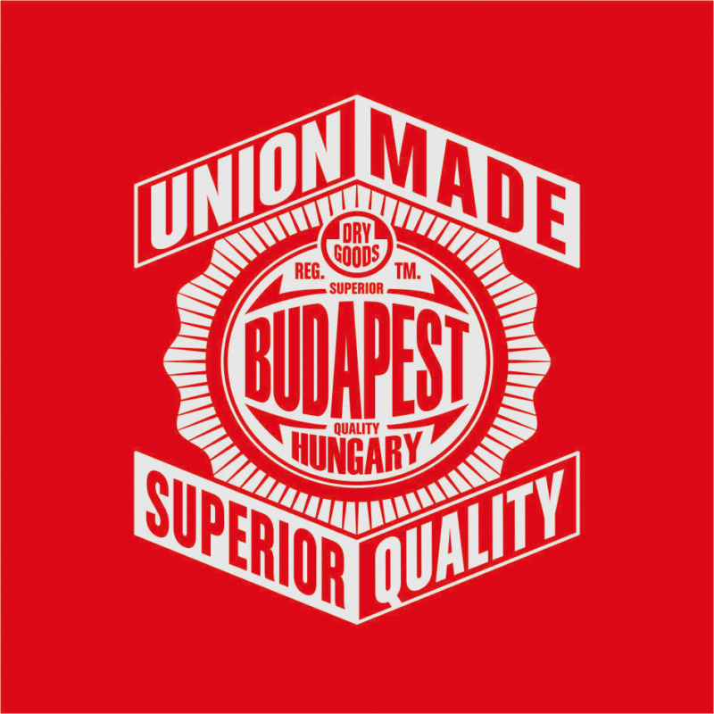 Union Made| Budapest grafikás férfi póló