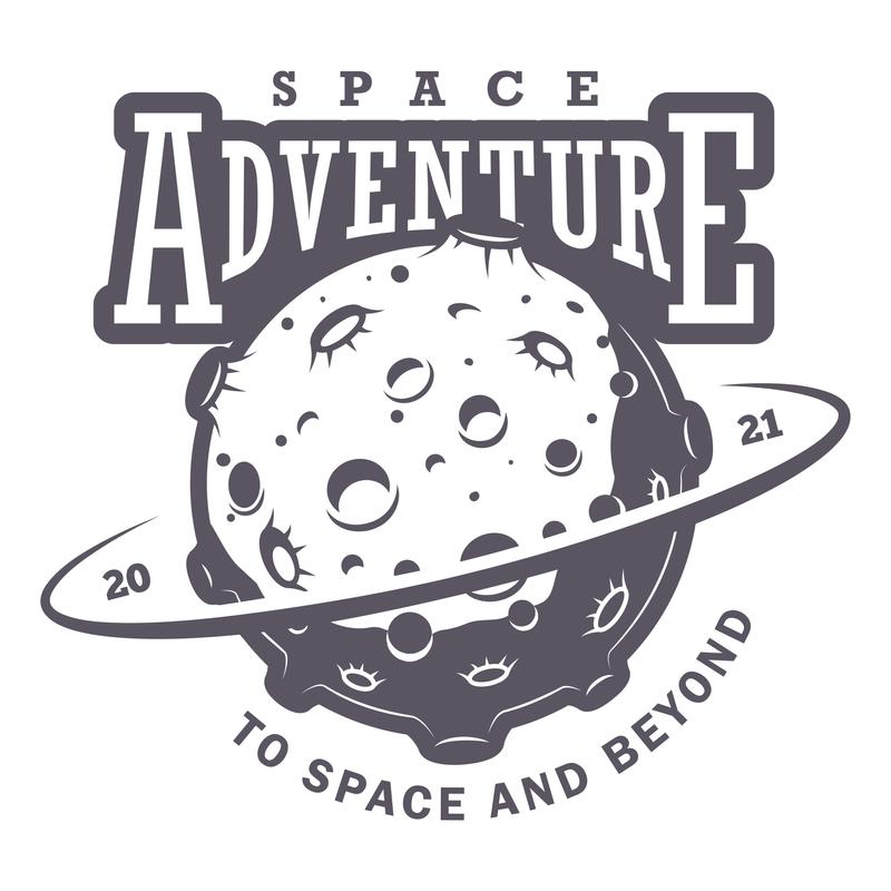 Space adventure | grafikás férfi pamutpóló