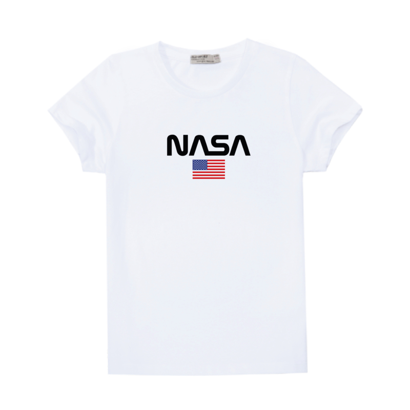NASA & USA FLAG | grafikás lány pamutpóló