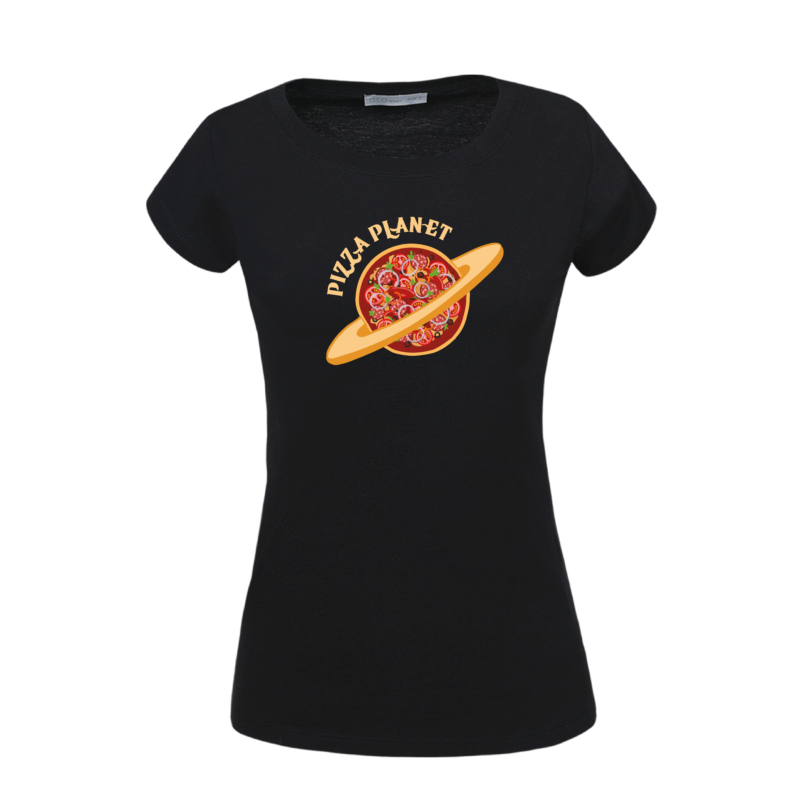 Pizza planet | grafikás női pamutpóló