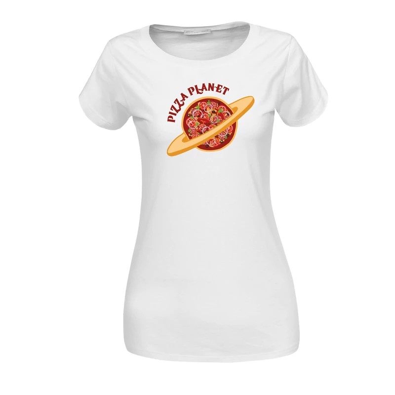 Pizza planet | grafikás női pamutpóló