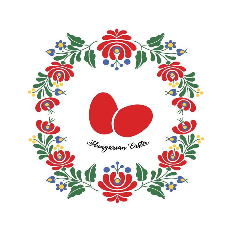 Hungarian Easter | matyó grafikás húsvéti női pamutpóló