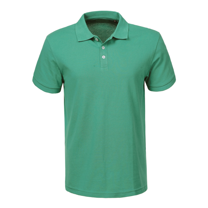 Férfi galléros pamut póló | Benetton zöld