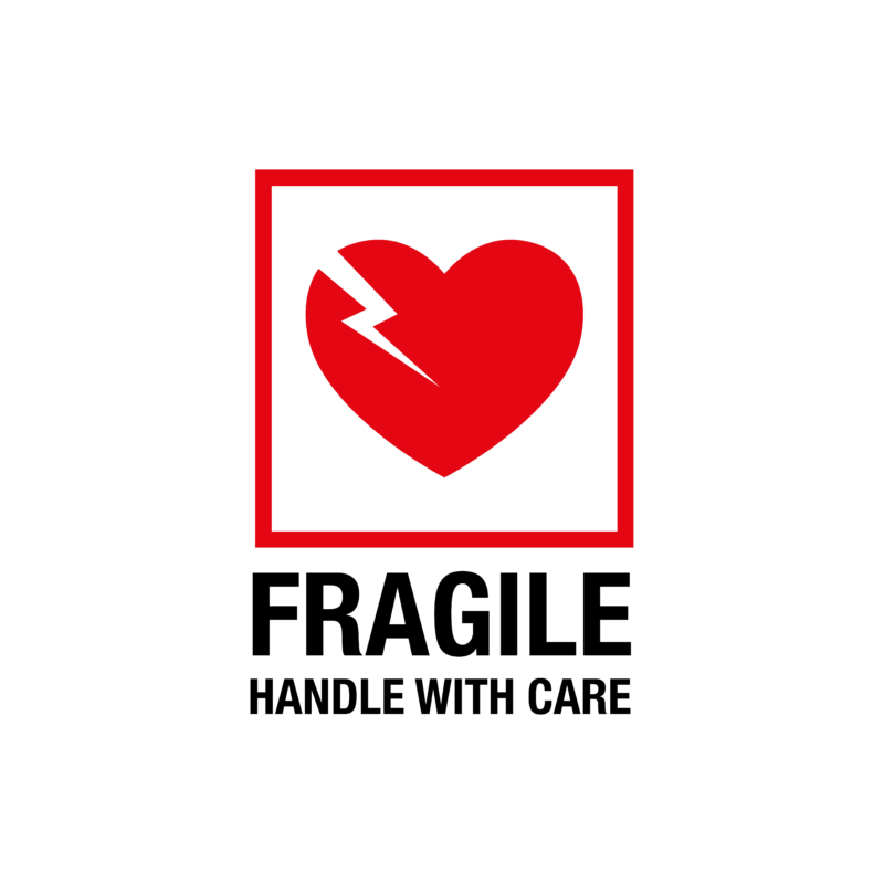 Fagile- handel with care | grafikás páros pamutpóló