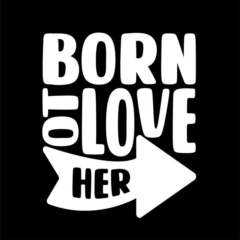 Born to love her/ him | grafikás páros pamutpóló