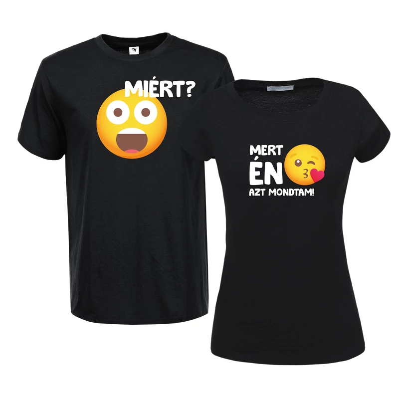 Emoji | grafikás páros pamutpóló