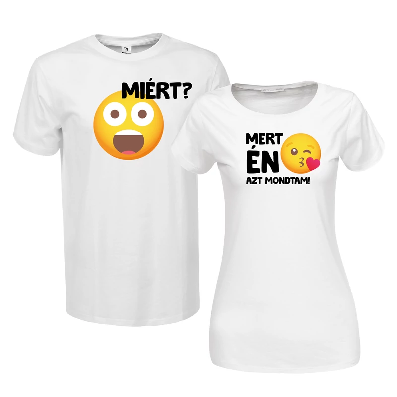 Emoji | grafikás páros pamutpóló