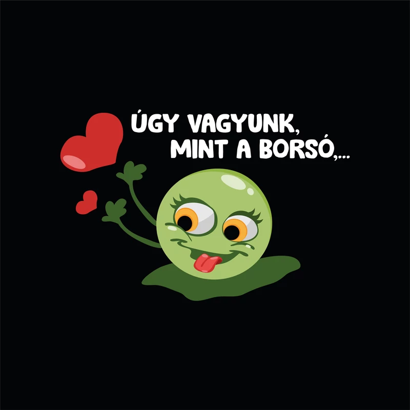 Borsó meg a héja | grafikás páros pamutpóló