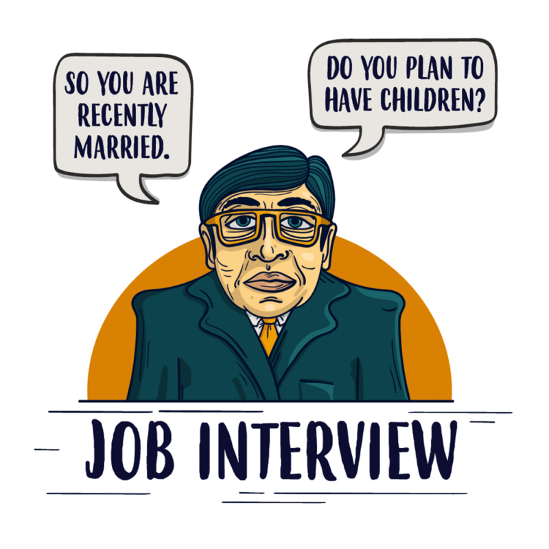 Job interview | grafikás férfi póló