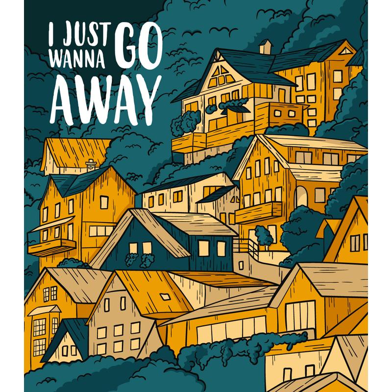 House | grafikás női pamutpóló