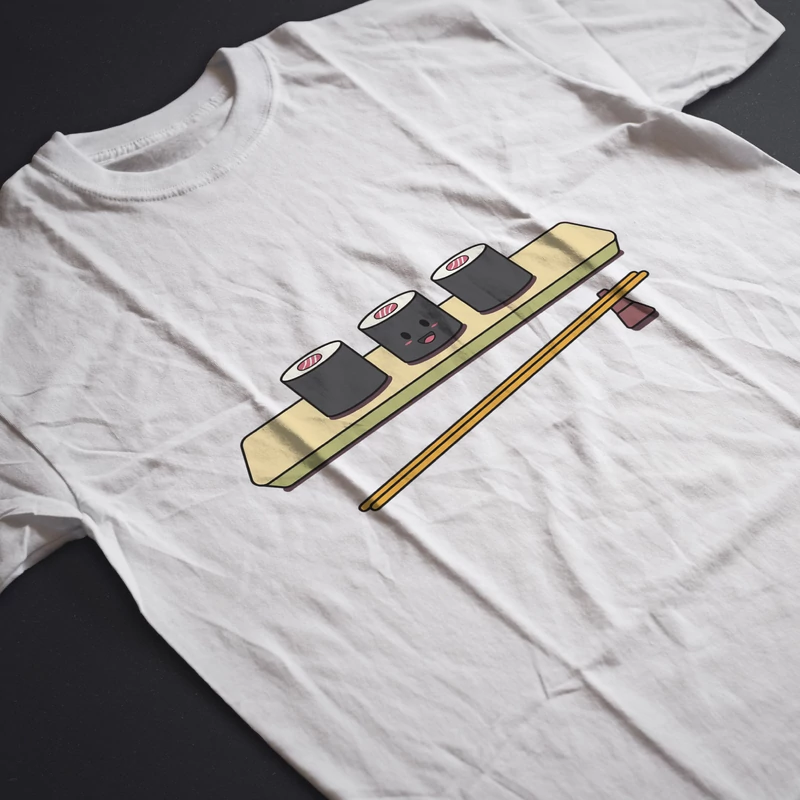 Sushi | grafikás férfi pamutpóló