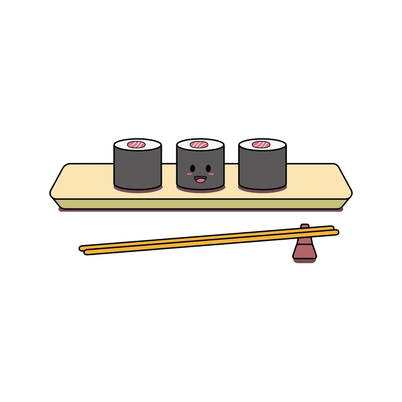 Sushi | grafikás férfi pamutpóló